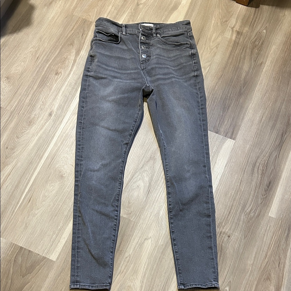 Loft Gray High-Waisted Jeans - size 6